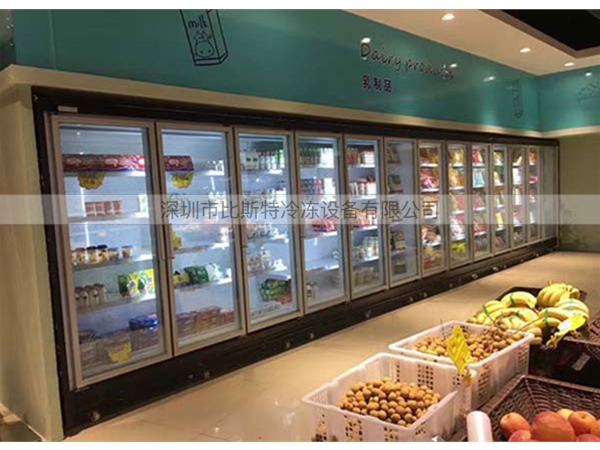 赣州超市冷藏玻璃展示立柜